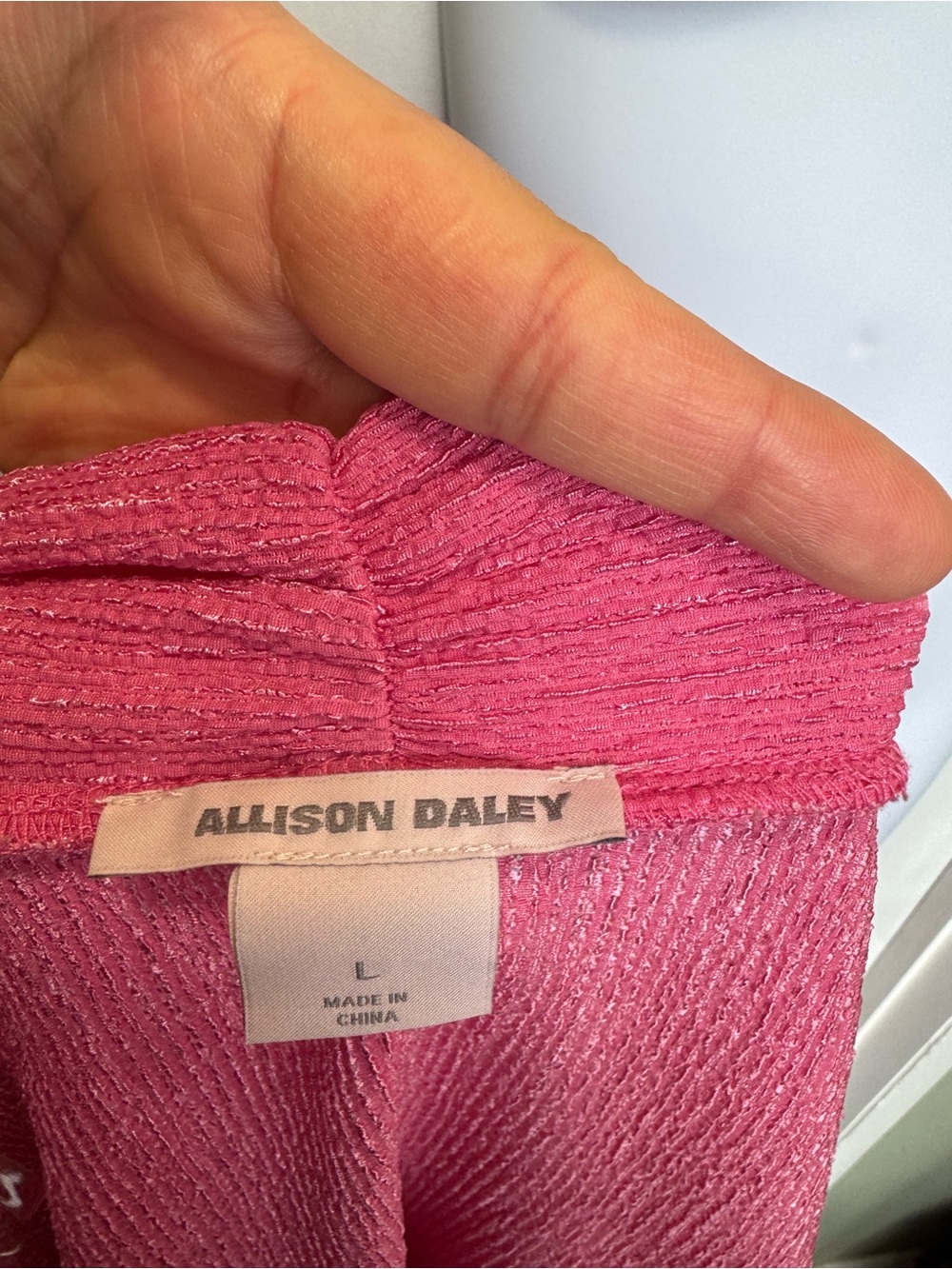 Allison Daley Raspberry Pink Textured Knit Top - Picture 3 of 4